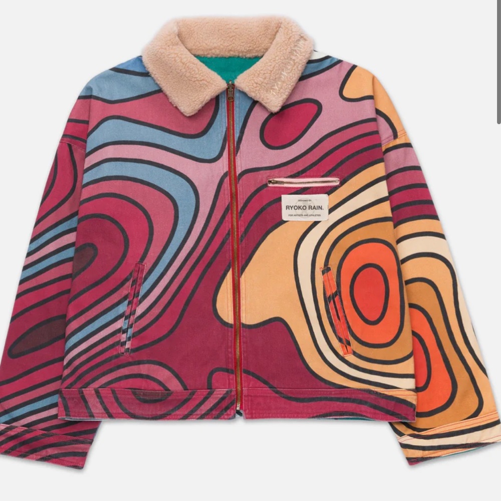 NEW Ryoko Rain Reversible 70s Work Jacket sz unisex L